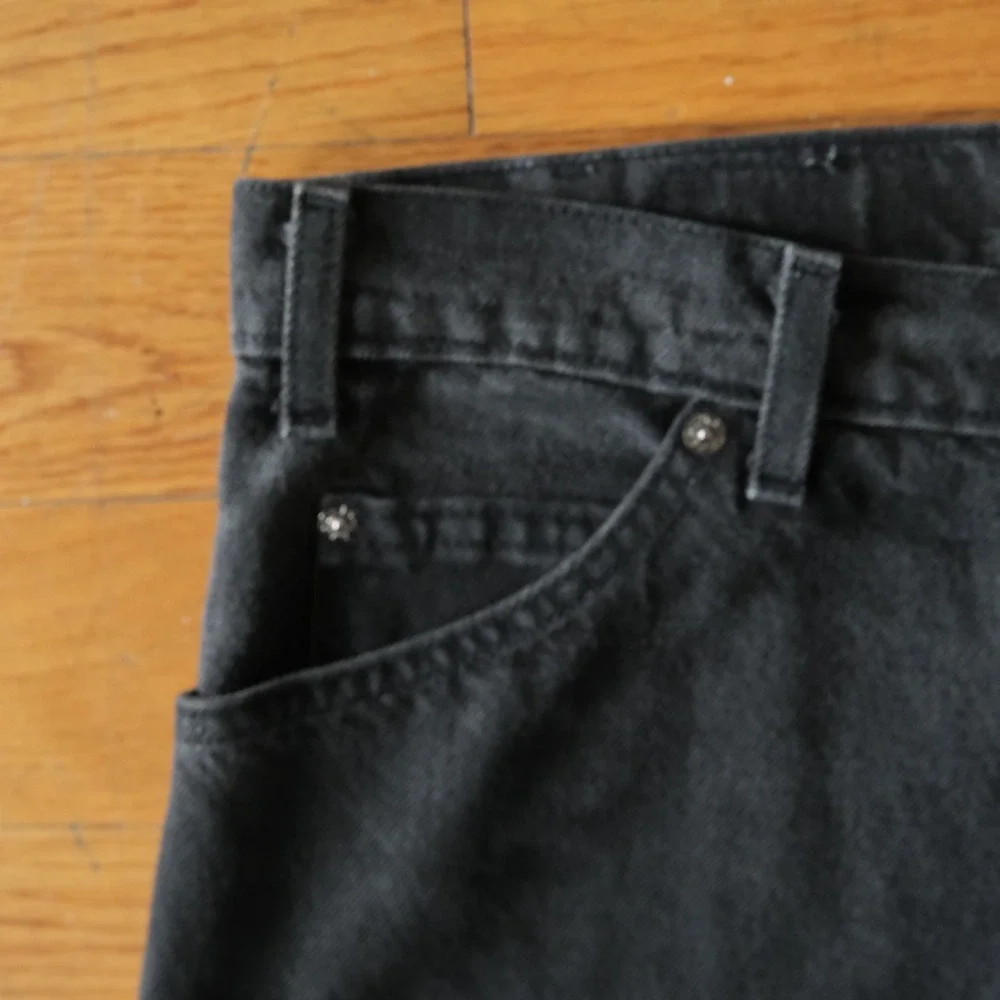 Levis 550 Jeans Mens Black Relaxed Fit Vintage Made in USA W36 L34 Tapered Leg